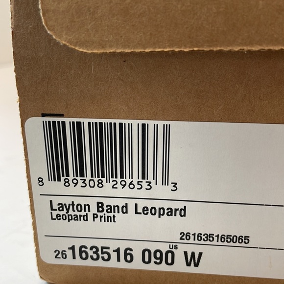 🌸CLARKS LAYTON BAND LEOPARD SHOES Size 9W Comfort shoes sneakers New in Box. - Picture 8 of 8